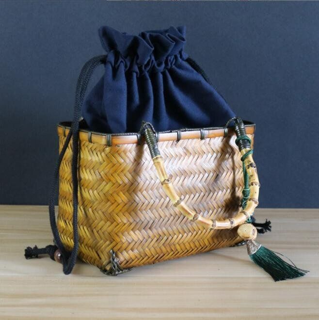 ☆新入荷☆*手作り 竹編細工籠*收納籃*收納*竹