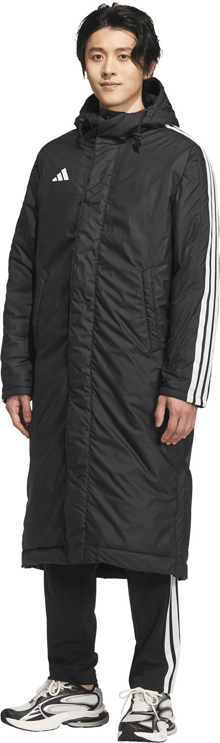 アディダス adidas スリーストライプス ルーズフィット ロング ボアコート メンズ レディース 男性 女性 アウター 上着 ジャンパー 耐久性 暖かい 防風 機能性 防寒着 BW566 KA1302 ブラック ホワイト WWW_NOITHATQUANGTHANH_NET