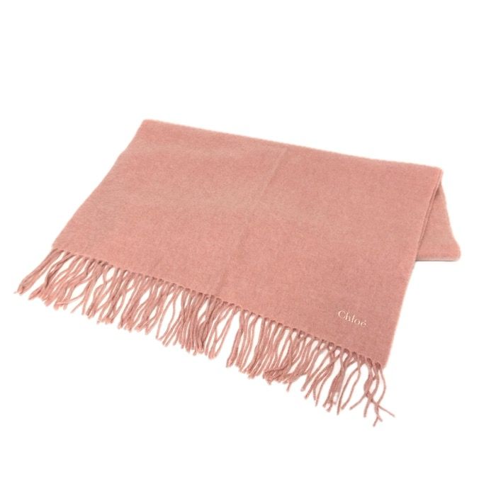 Chloe クロエ マフラー カシミヤ ライトピンク【中古】 レディース