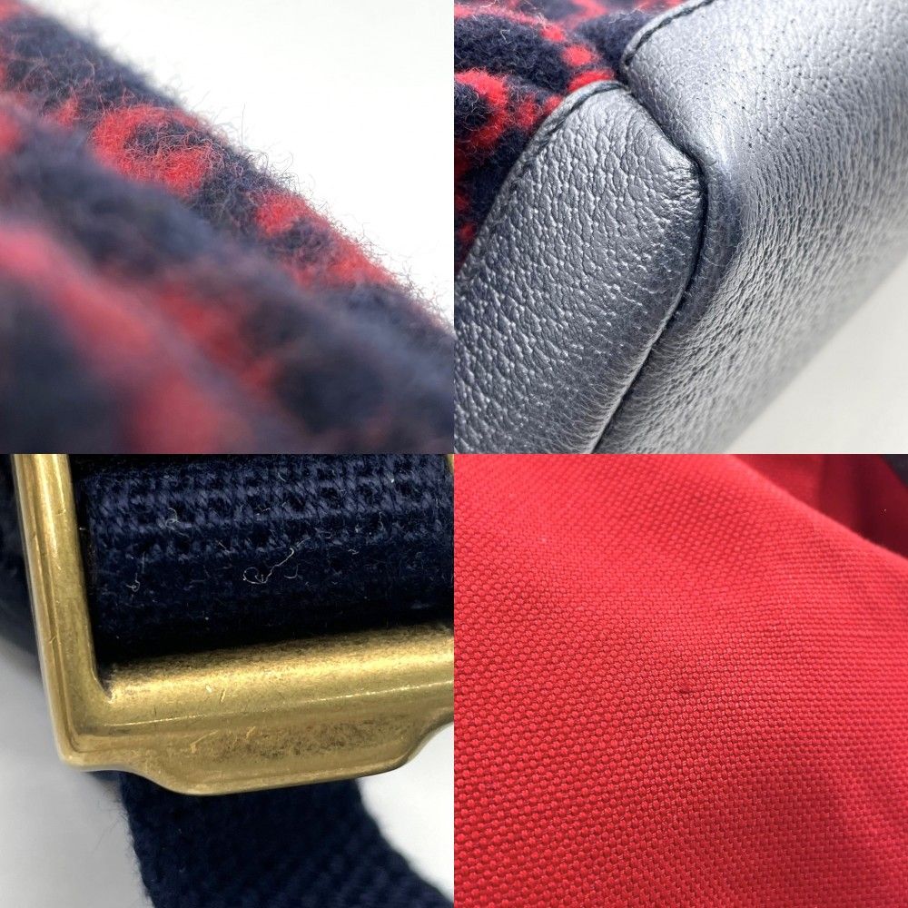 Gucci リュック 赤/紺 ウール/レザー 楽天市場】GUCCI グッチ GGウール バックパック リュックサック