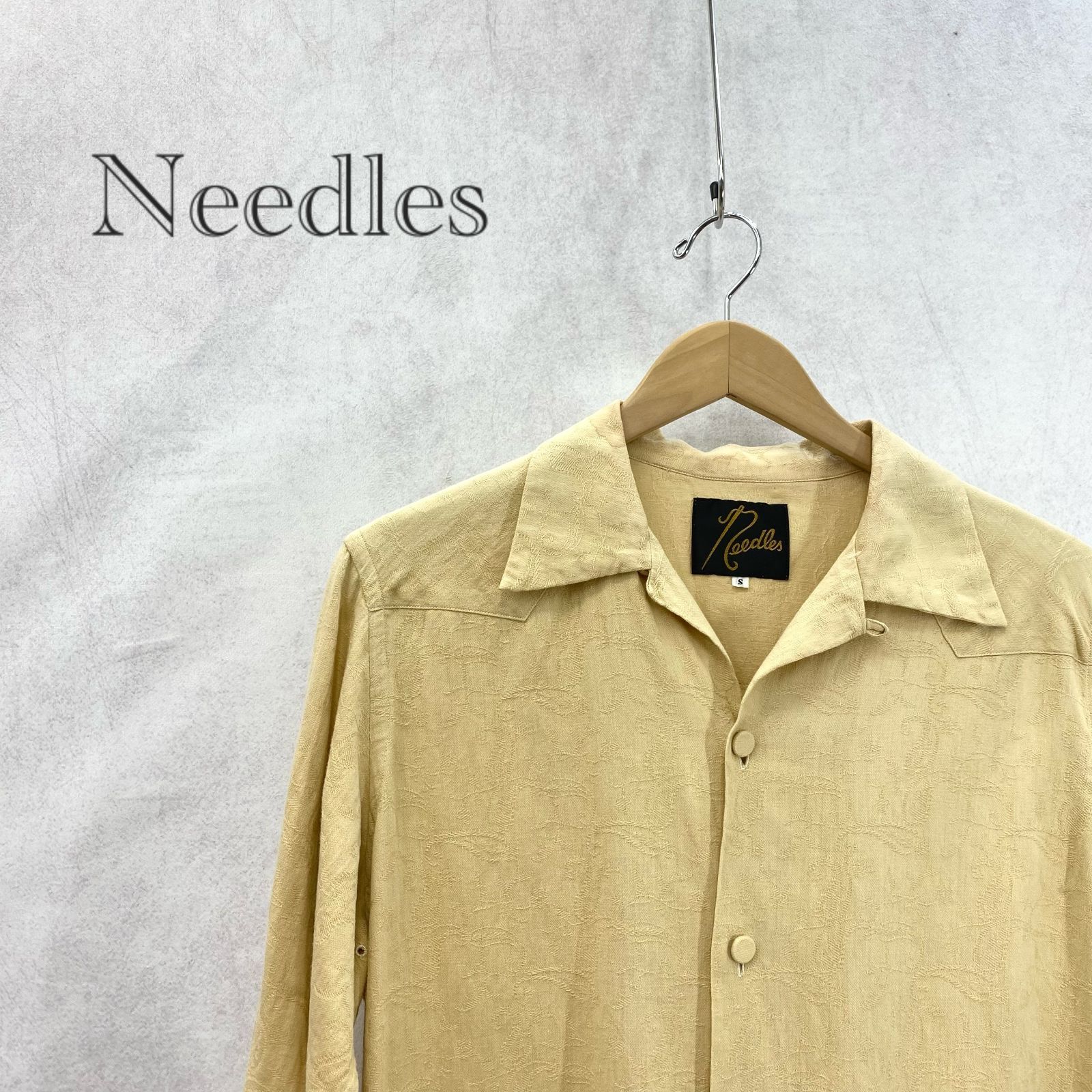 Needles シャツ ベージュ Needles オープンカラー シャツ ウエスタン トップス S ベージュ