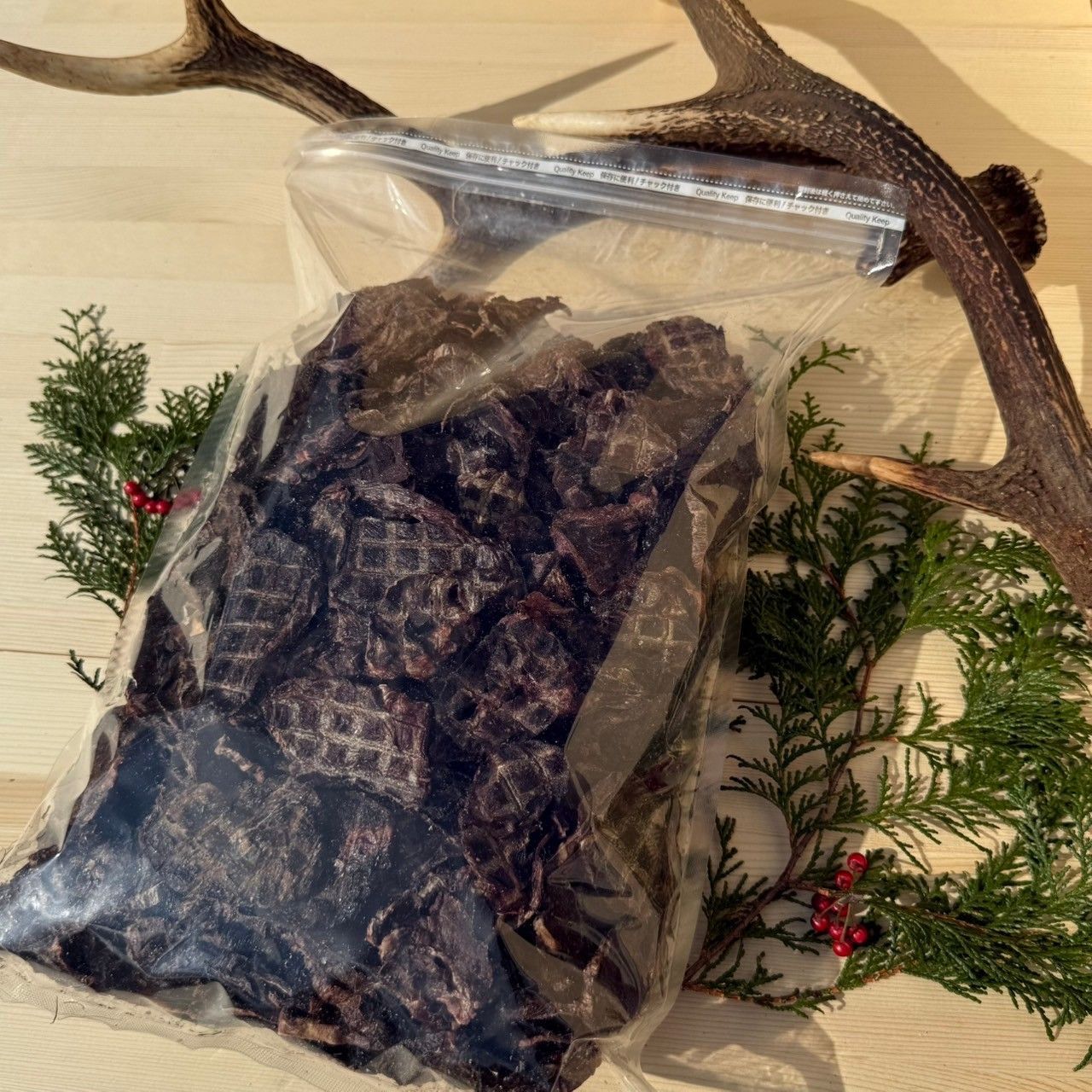 鹿肉ジャーキー 1kg 鹿スネ肉 超小型犬~大型犬 無添加 犬のおやつ ペット用品 ドッグフード