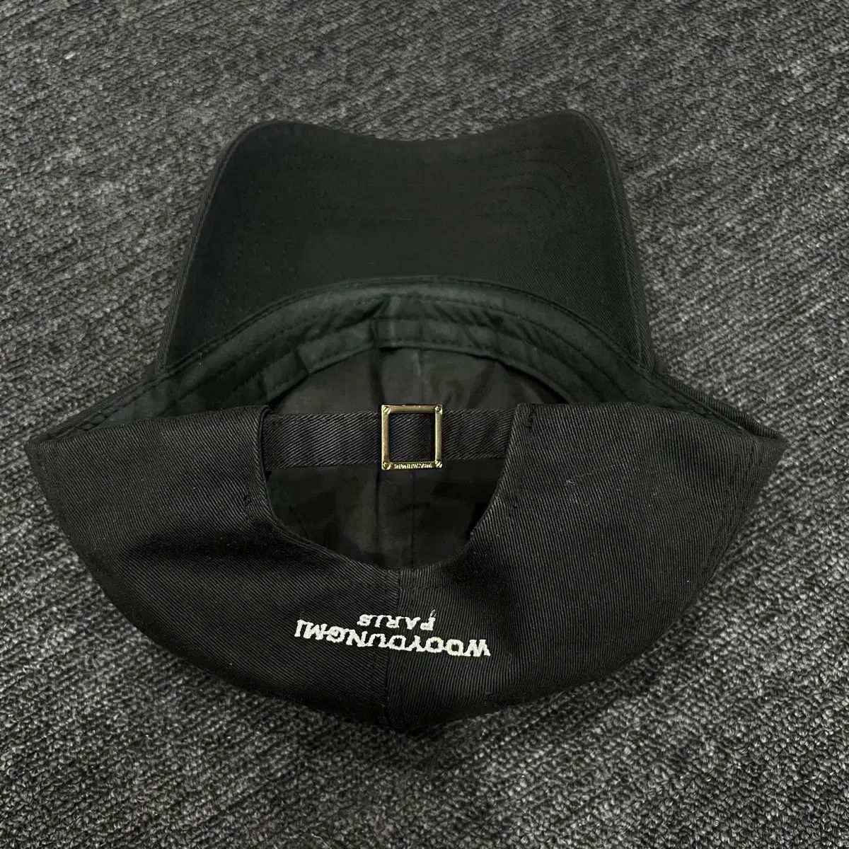 ★WOOYOUNGMI★ WYM パッチ ロゴ ベースボールキャップ WOOYOUNGMI】WYM Patch LOGO BALL CAP BLACK (WOOYOUNGMI