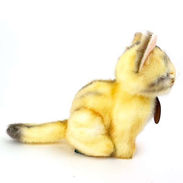 日本製　アビシニアン　猫　ぬいぐるみ　メルカリのみ出品 アビシニアン 猫 おすわりぬいぐるみ クリームグレイスフルインテリア
