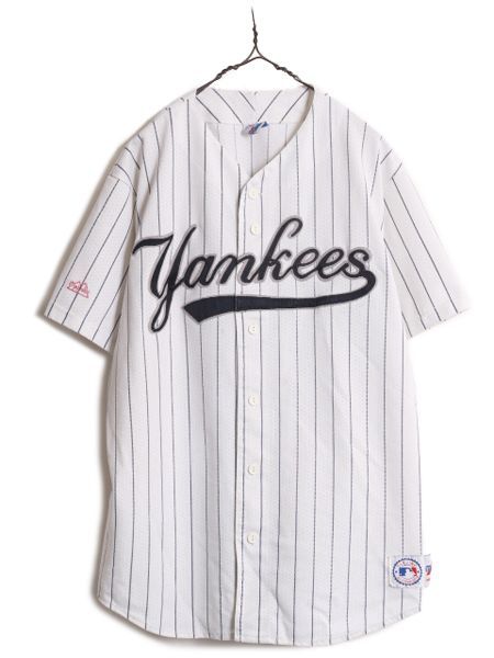 MLB Majestic ヤンキース ベースボール シャツ メンズ L / 古着