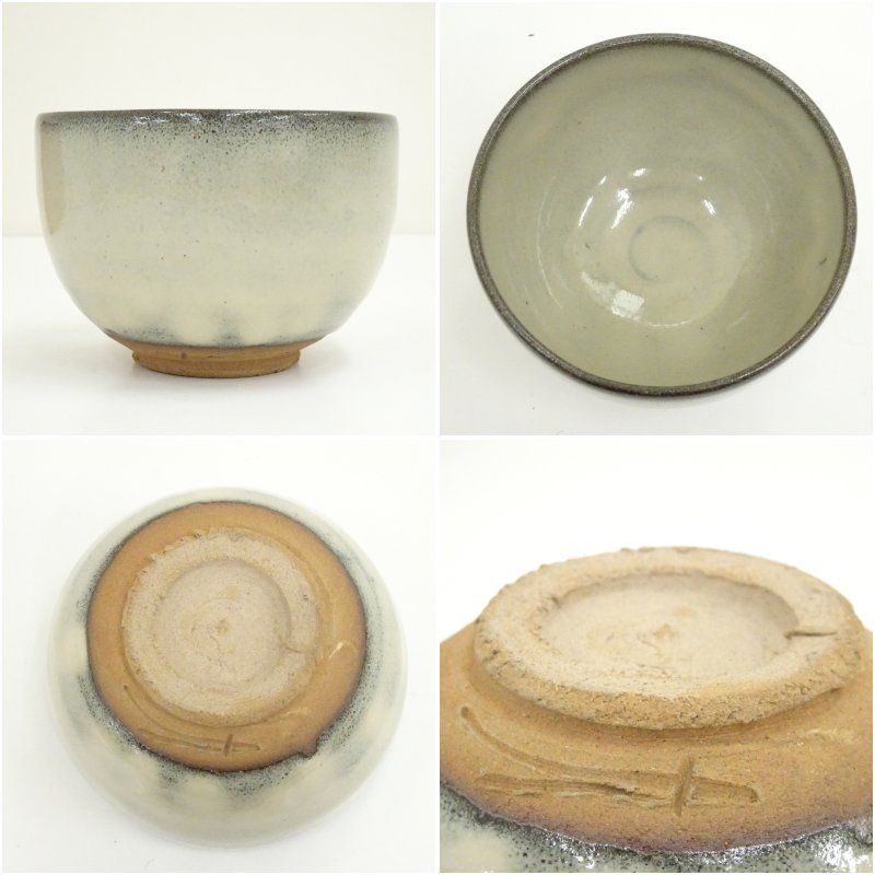 新品未使用 秀嶺造 唐津竹 抹茶椀 10客セット　箱付き 茶道具 茶道 骨董品 10個セット 抹茶碗 唐津ツタ抹茶碗（貼箱） ［ 12.5 x 8cm