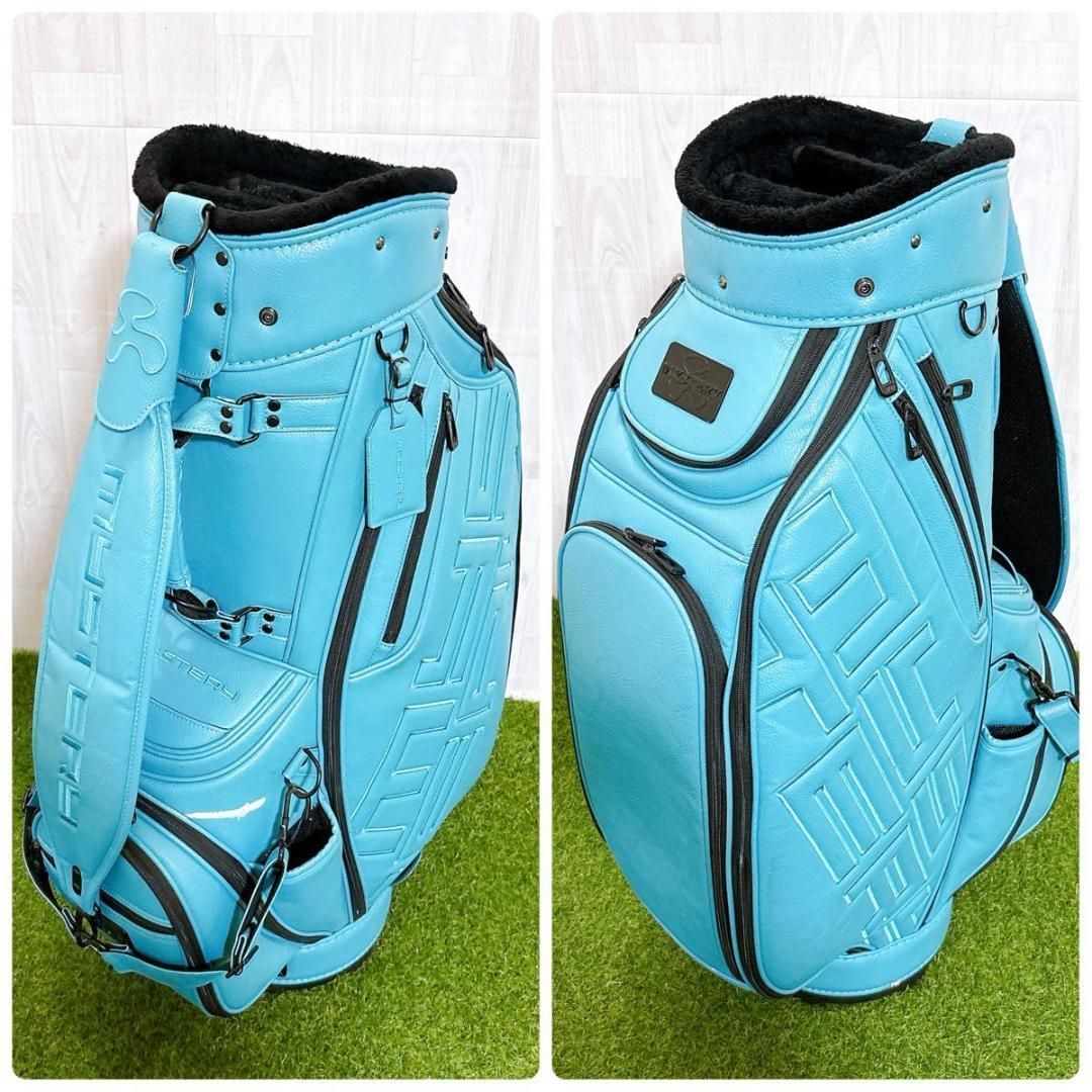 希少 MYSTERY ミステリー キャディバッグ 合成皮革 ヘッドカバー付き 希少 MYSTERY ミステリー キャディバッグ 合成皮革 ヘッドカバー付き