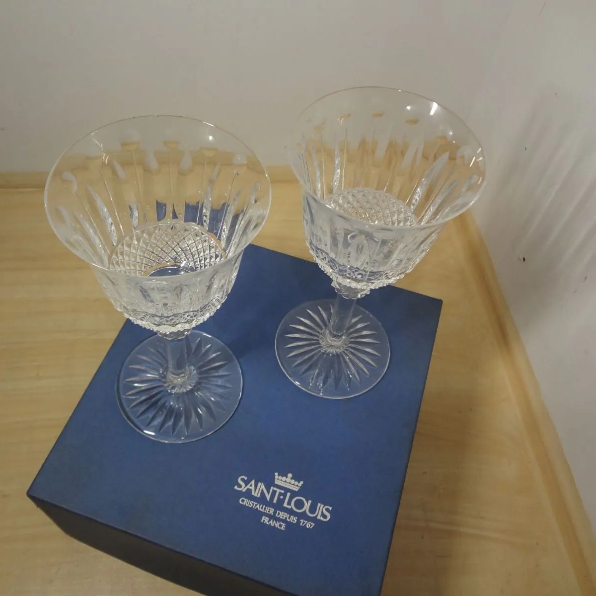 サンルイ St.Louisトミ ーTommyクリスタルワイングラス 2本セット