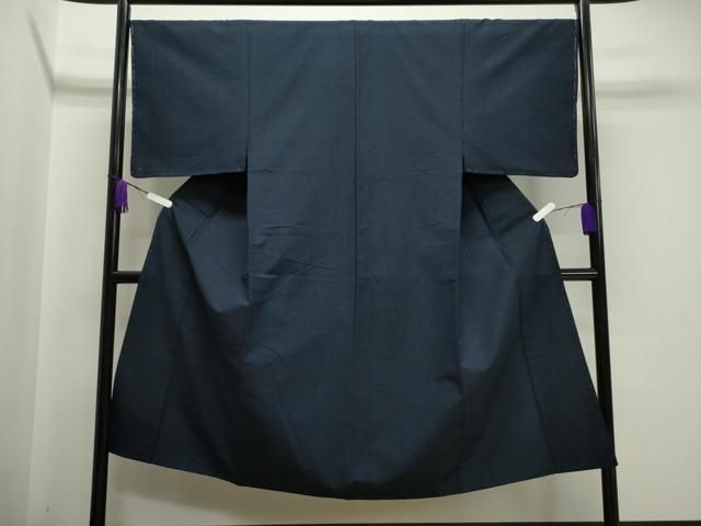 平和屋着物●男性 紬 濃紺地 正絹 CAAZ6497dy