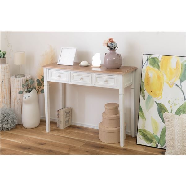 コンソール 約W100×D33×H74cm ホワイト 組立品 - メルカリ 