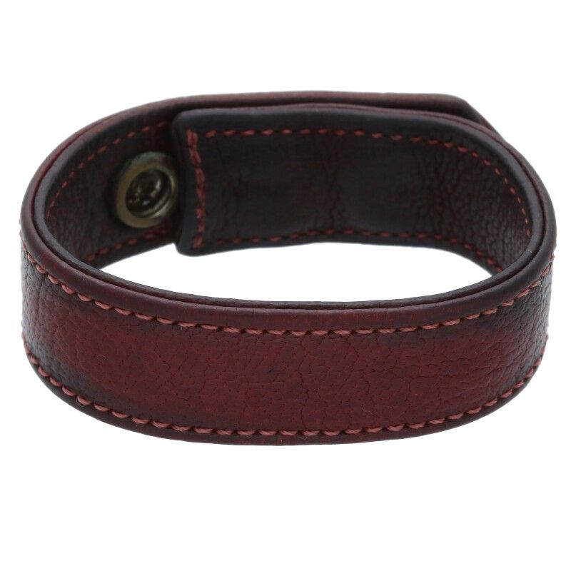 CHROME HEARTS 2スナップ 3ボタン レザーブレスレット クロスボール