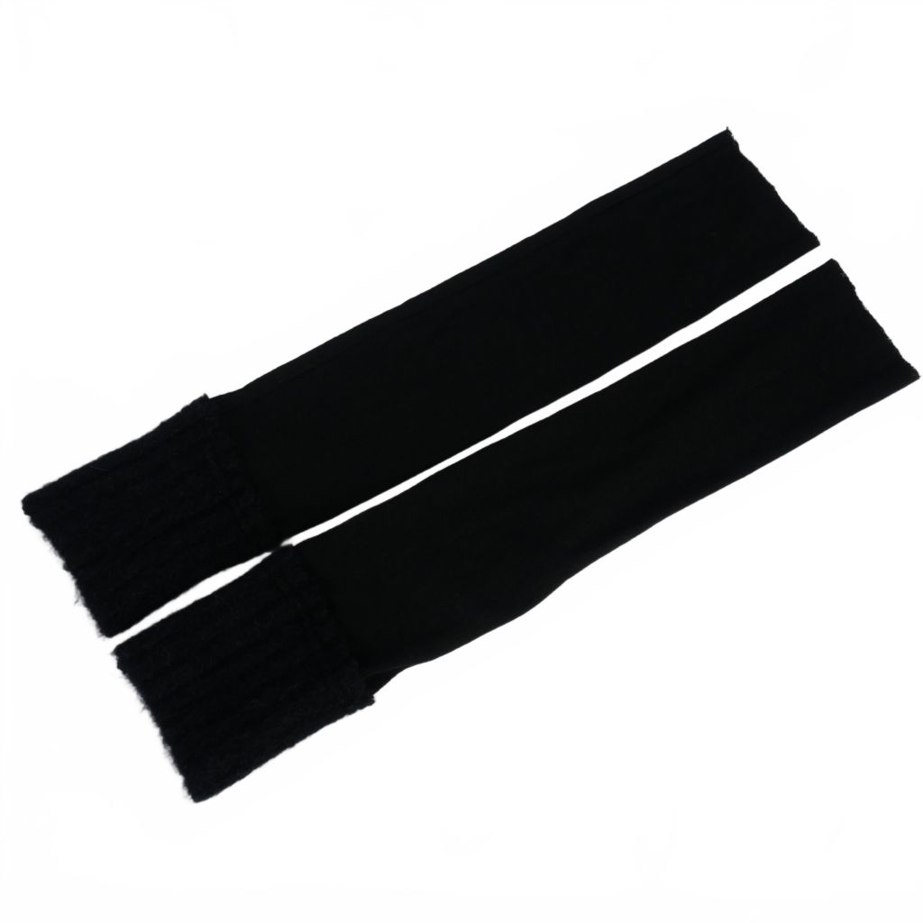 ムッシャン MUKCYEN 24AW rib stitch warmer アームカバー アームウォーマー 黒 ブラック M249AC02