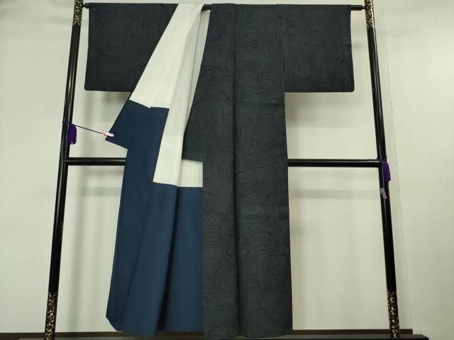 平和屋本店□極上 本場結城紬 重要無形文化財 80亀甲 証紙付き 逸品