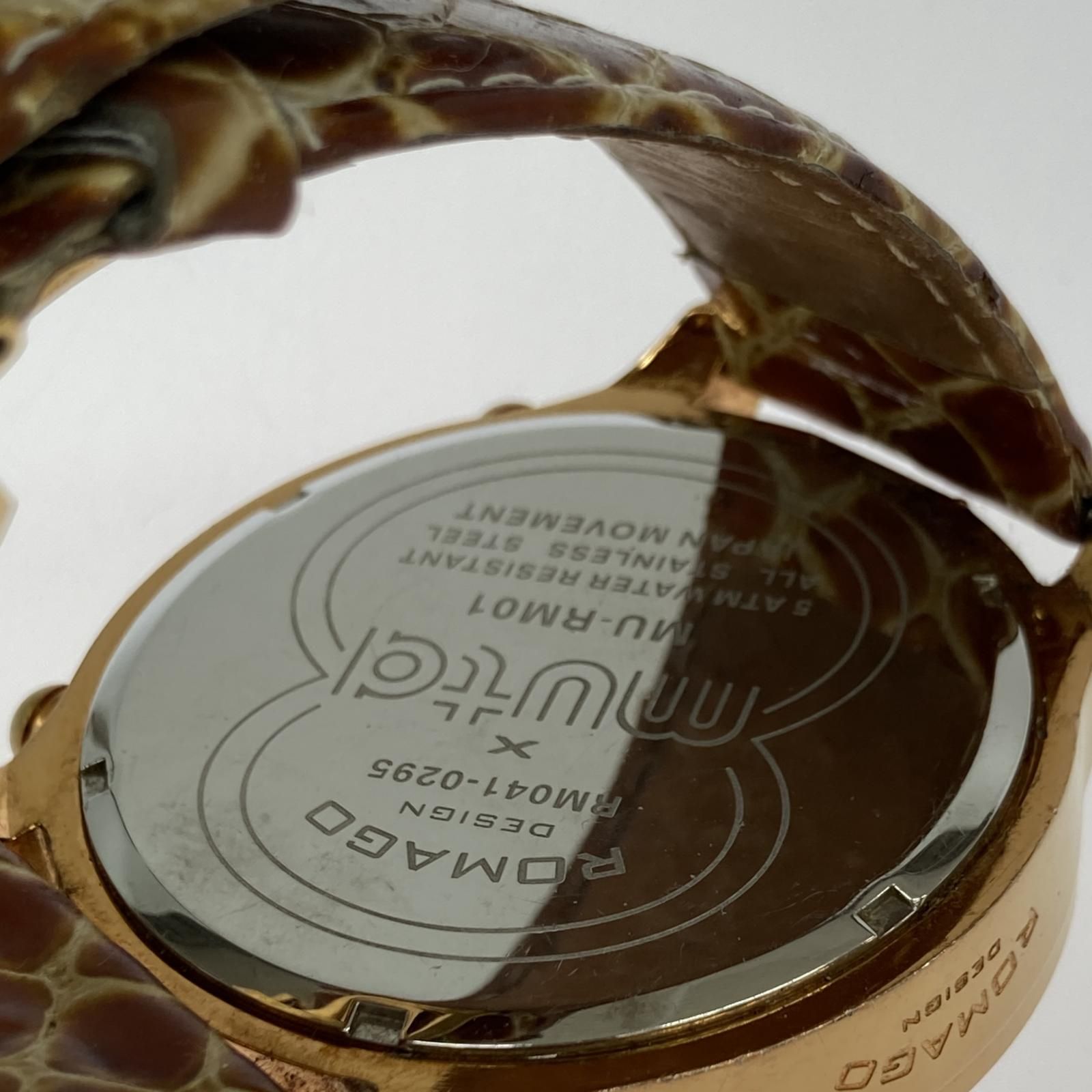 muta × ROMAGO ムータ ロマゴ 腕時計 コラボ ブラック ピンク muta×ROMAGO 時計本体 (ブラック/ピンク/ブラック) – muta Online Store