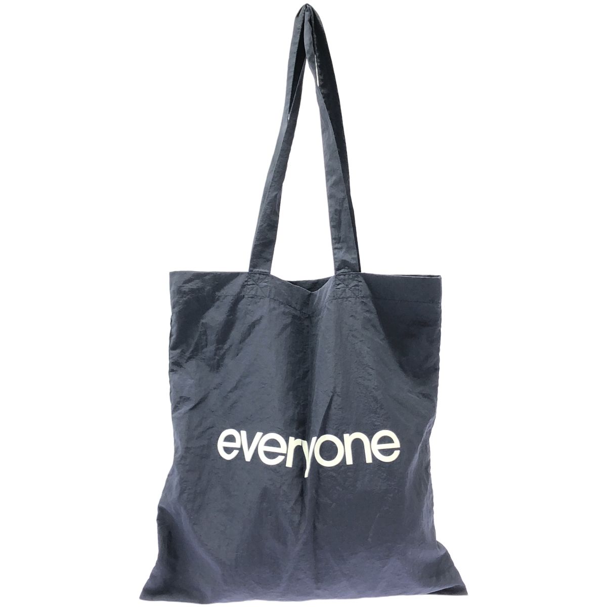 everyone エブリワン ナイロンロゴトートバッグ ネイビー M