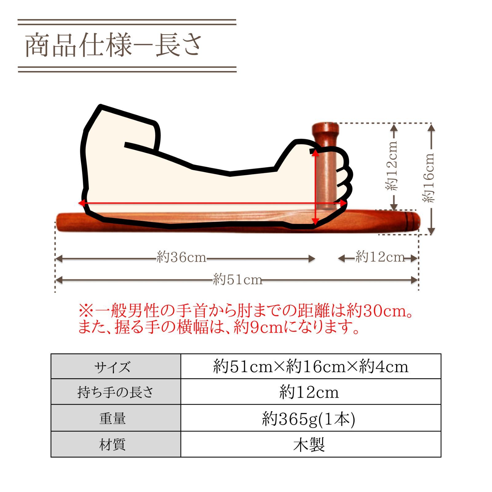 赤樫 木製トンファー 2本セット 丸型 武術 空手 新品・未使用