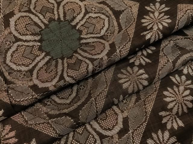 平和屋着物○本場大島紬 龍郷絣 正絹 逸品 AAAZ4489ph