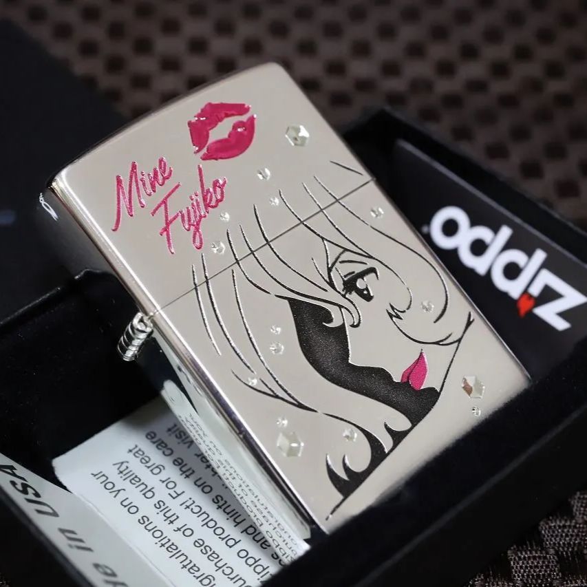 峰不二子 ルパン三世 ZIPPO ジッポーライター 彫り加工 2面加工