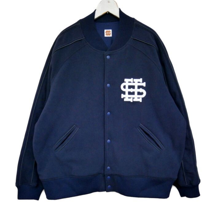 SEE SEE×fridge SETAGAYA SEESEE シーシー フリッジ世田谷 別注 国内正規 FLEECE STADIUM JACKET  フリーススタジアムジャケット スタジャン NAVY ネイビー 紺 XXL - メルカリ