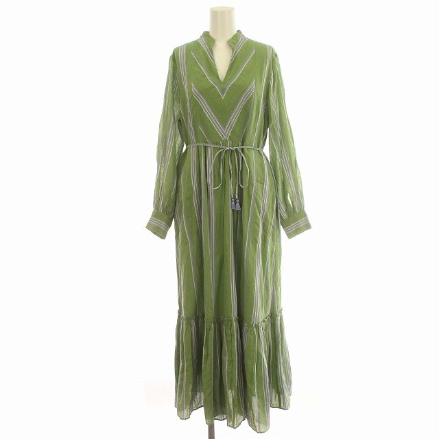 ヌキテパ NE QUITTEZ PAS! コットンボイルストライプパネルドレス  