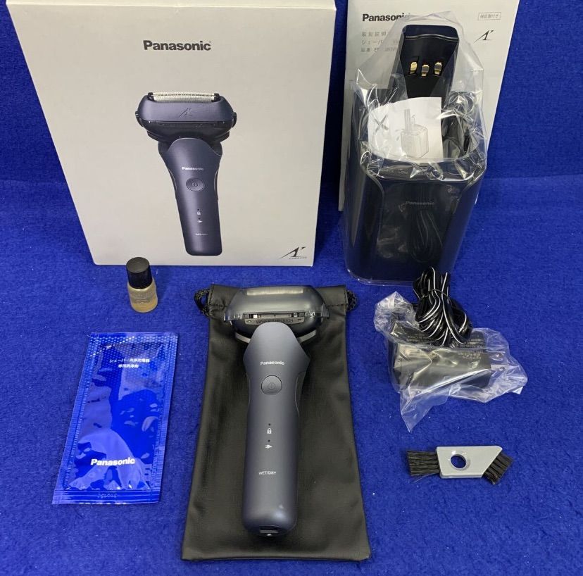 展示 保証 パナソニック ES-L380W-A ラムダッシュ メンズシェーバー3枚刃 全自動洗浄充電器付き お風呂でも剃れる 青