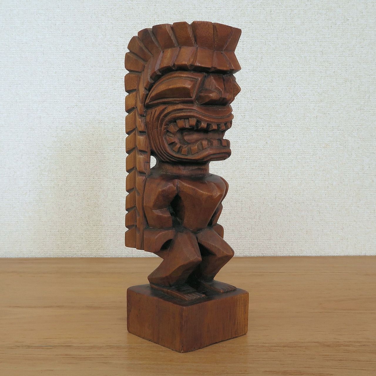 ティキの木彫りの置物 ティキ カナロア TIKI KANALOA 30cm 木製