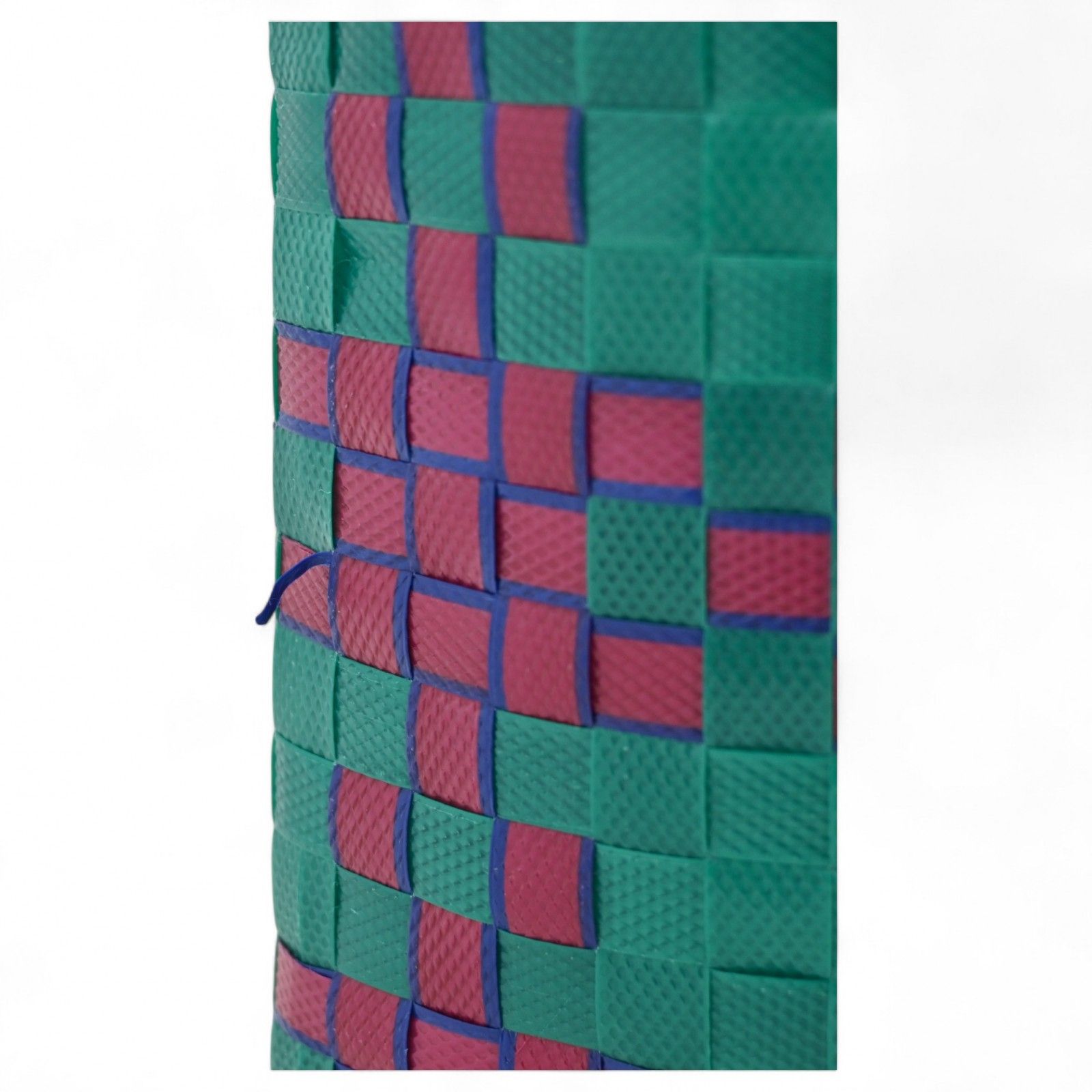 マルニ かごバッグ ピクニック グリーン × ボルドー × ホワイト