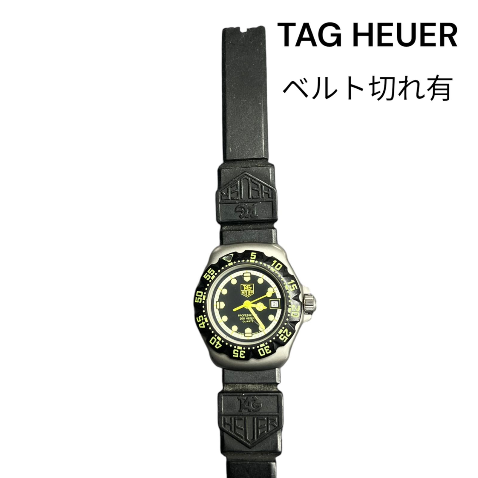 タグホイヤー ベルト切れ有 TAG HEUER プロフェッショナル 腕時計 クォーツ ブラック ユニセックス S5P333