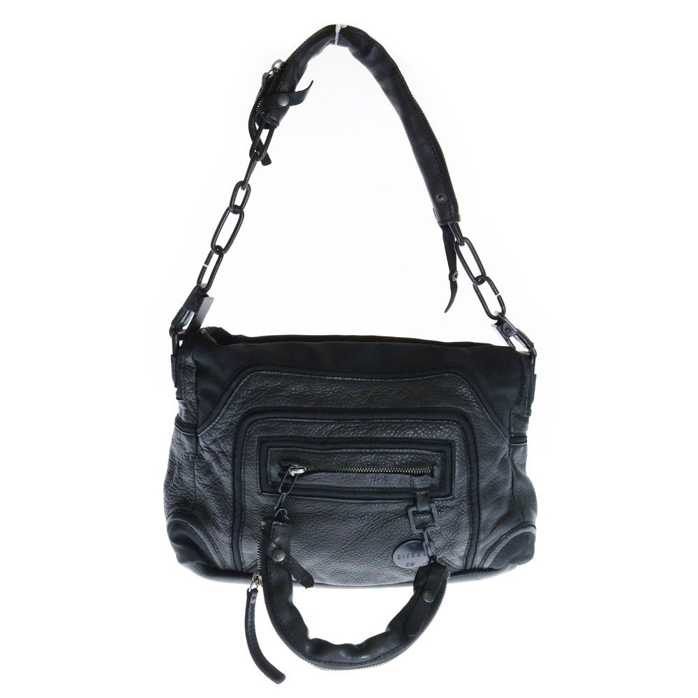 DIESEL (ディーゼル) レザー ショルダーバッグ 黒 2wayバッグ