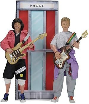 NECA Bill u0026 Ted's Excellent Adventure 20cm Clothed Figure 2 Pack