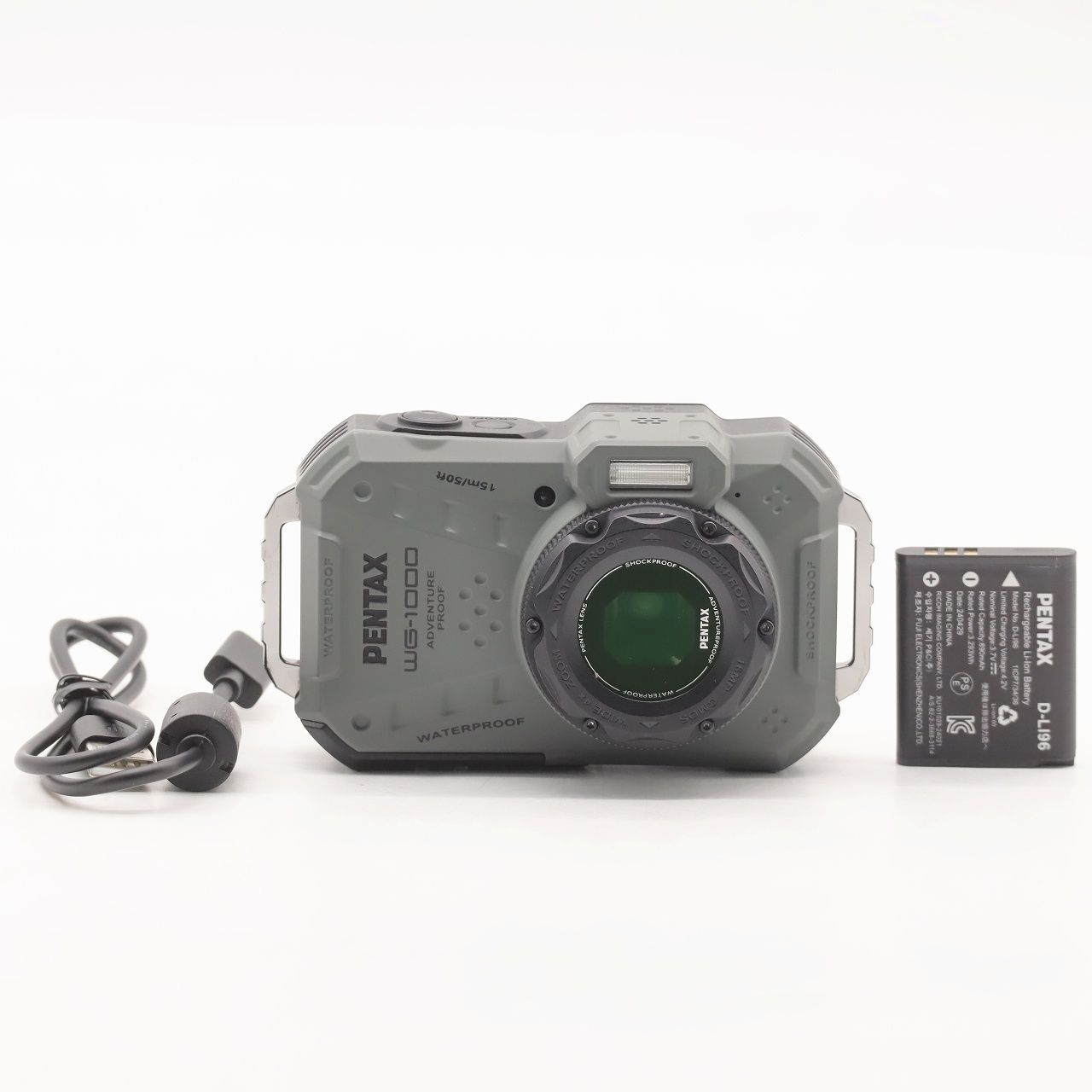 PENTAX WG-1000 オリーブ 防水15m 耐衝撃2m タフネスデジカメ 