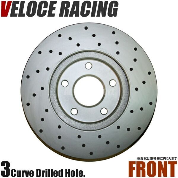 VELOCE RACING ヴェローチェレーシング ブレーキローター DDC3 パターン ドリルド フロント左右2枚セット NISSAN ADバン 型式 VSY10 年式 90/10～97/5 品番 3218184