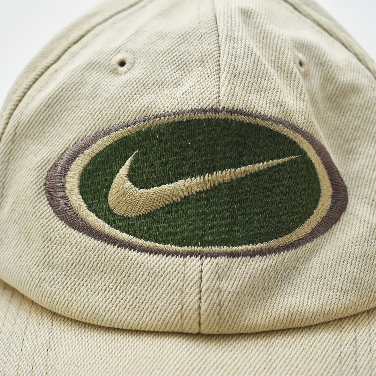90s ヴィンテージ 銀タグ ナイキ NIKE スウッシュ ロゴ 刺繍 6パネル