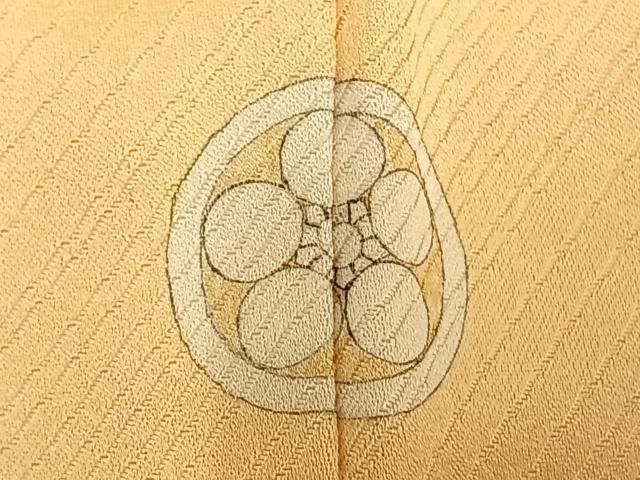 平和屋着物▽訪問着 単衣 絞り 刺繍 唐草花文 正絹 逸品 AAAU7983fy