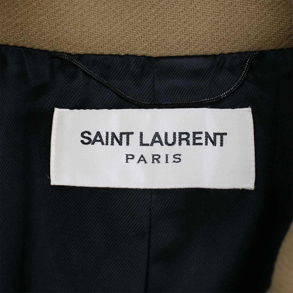 SAINT LAURENT PARIS サンローラン パリ 16AW ウールカシミヤコート キャメル 46 437810