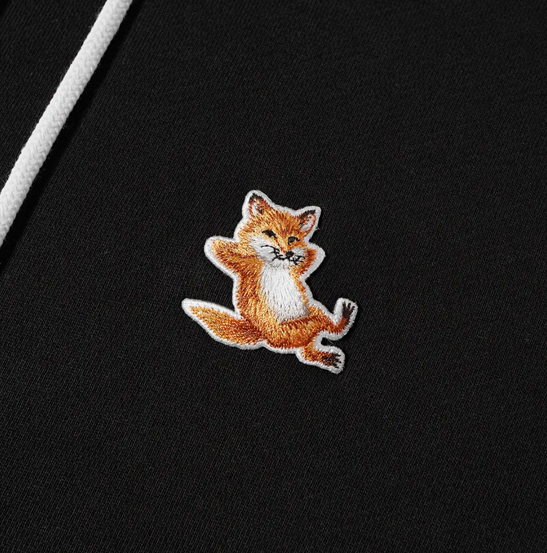 メゾンキツネ CHILLAX FOX ロゴパーカー フーディ L 価格が安い メンズ