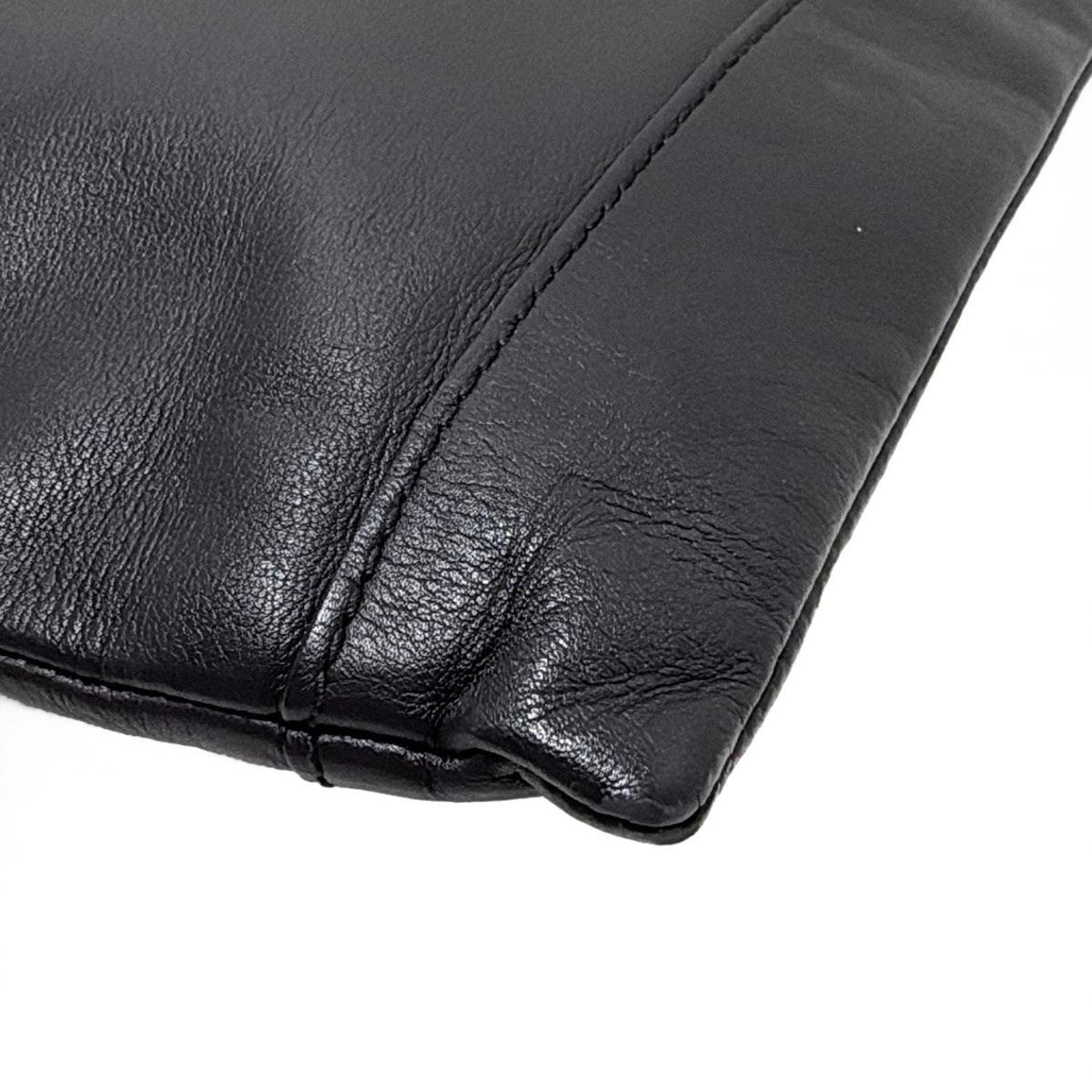 BALENCIAGA バレンシアガ クラッチバッグ ネイビークリップL 373840 黒 パンチング レザー DECORATOM_COM_BR