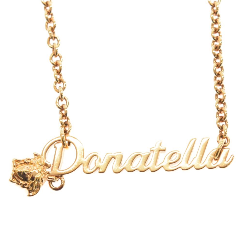 VERSACE ヴェルサーチ　Donatellaメデューサ　ネックレス　ゴールド VERSACE (ヴェルサーチ) Donatella ロゴ メデューサ ネックレス