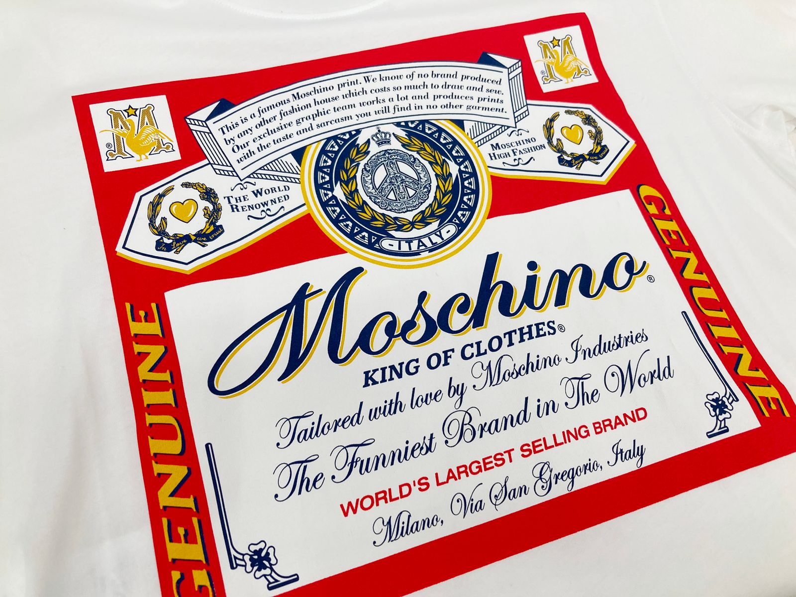 モスキーノバドワイザーカプセルコレクションTシャツ