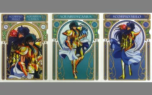 クリアファイル 蠍座のミロ＆水瓶座のカミュ 描き下ろしA4クリアファイルセット 3枚セット 聖闘士星矢 ジャンプフェスタ2019グッズ