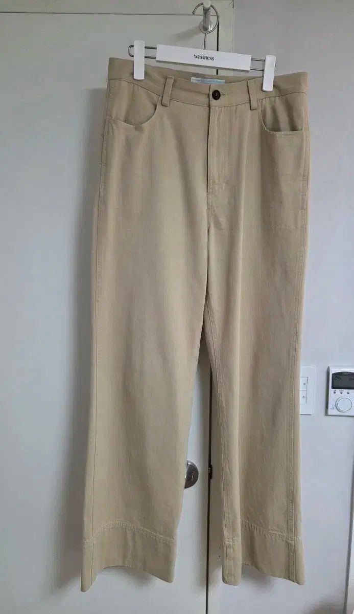 2 25ss ヴィンテージ ウォッシュド コットン パンツ ベージュ