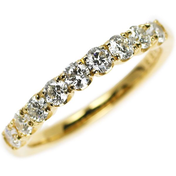 ダイヤモンドシライシ K18YG ダイヤモンド リング 0.531ct ハーフ  