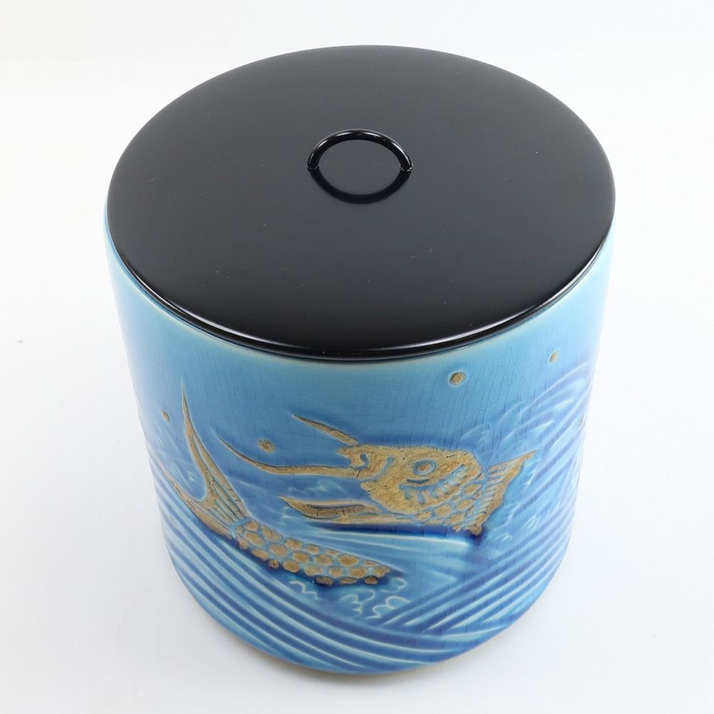 茶道具】 浅黄釉 荒磯 水指 西尾瑞豊作 ブルー _ その他雑貨 - メルカリ