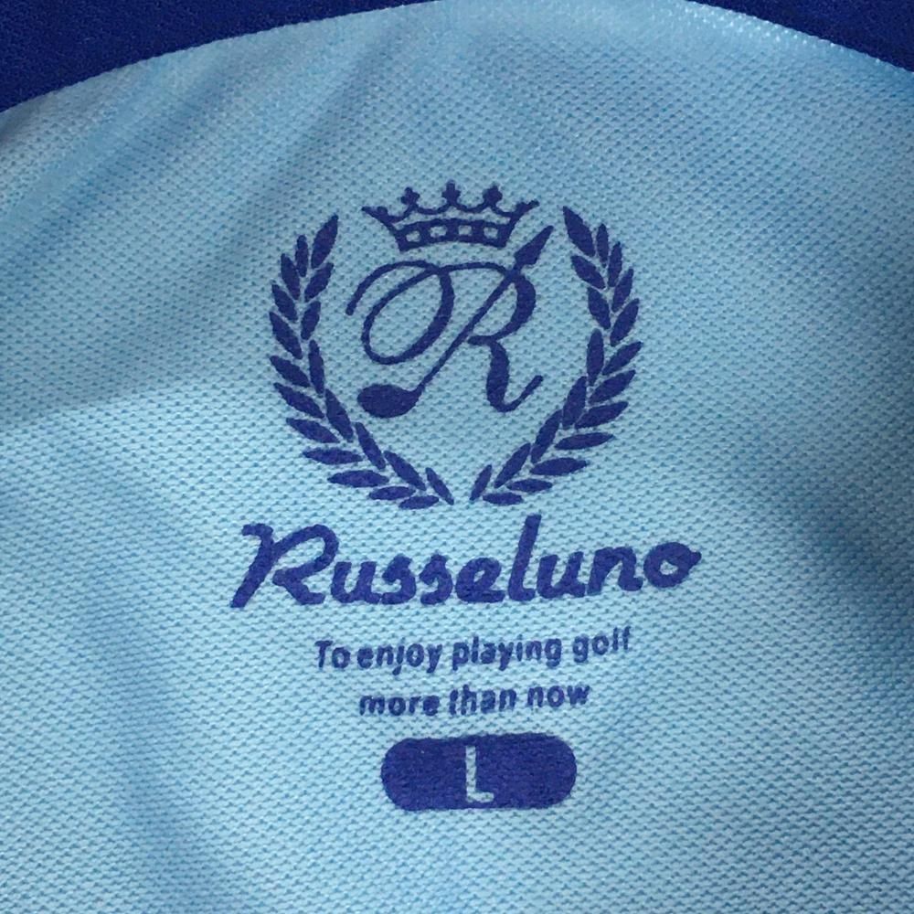 SALE価格【新品】ラッセルノ 半袖ポロシャツ ライトブルー×ブルー バイ