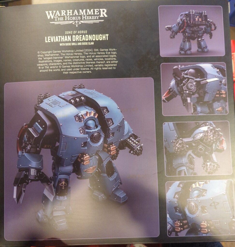 JOYTOY WARHAMMER THE HORUS HERESY SONS OF HORUS LEVIATHAN DREADNOUGHT WITH SIEGE DRILL AND SIEGE CLAW