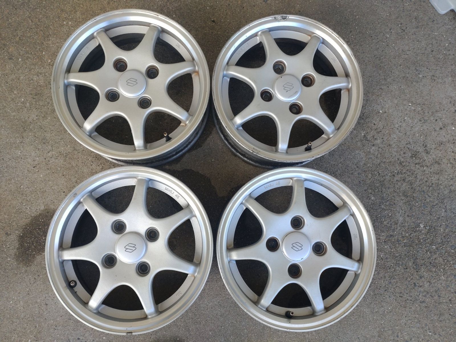 ♪ SUZUKI スズキ カプチーノ EA11R 純正ホイール 14×5.0J 114.3-4H ET45 ハブ径 60㎜ 4本セット