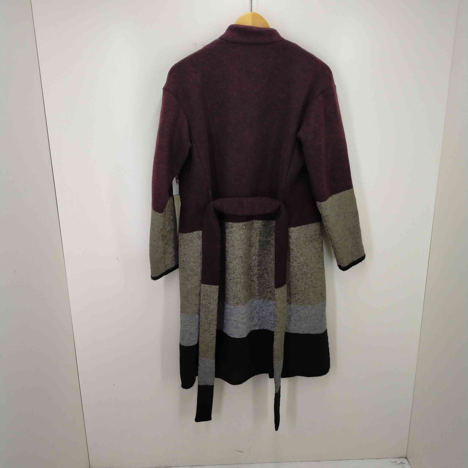 PF パオラフラーニ PAOLA FRANI 素敵 デザイン コート I36 パオラフラーニ PAOLA FRANI マルチカラー切替ウールコート