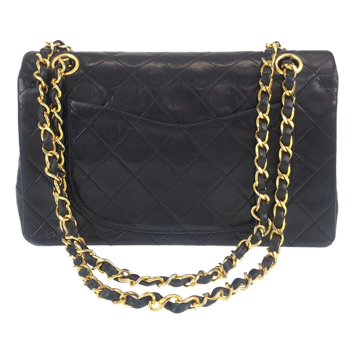 CHANEL シャネル ヴィンテージ マトラッセ23 ダブルフラップ ココマーク ターンロック タイムレス ブラック 黒 ゴールド金具 ラムスキン チェーンショルダーバッグ レディース 304917 【中古】 CHANEL - CHANEL シャネル ヴィンテージ マトラッセ23 ダブルフラップ