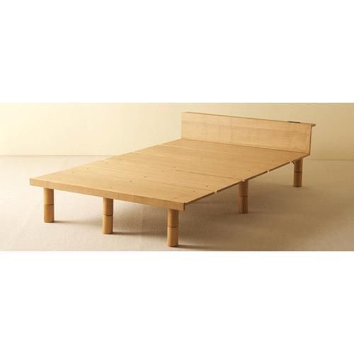 木製 ベッドフレーム mjuk ミューク SS セミシングル 天然木 すのこベッド 高さ調整ベッド 木製ベッド フレーム ベッド ローベッド 宮付き ベット 北欧 脚付ベッド 石崎家具 NEXPOTALLINN_EU