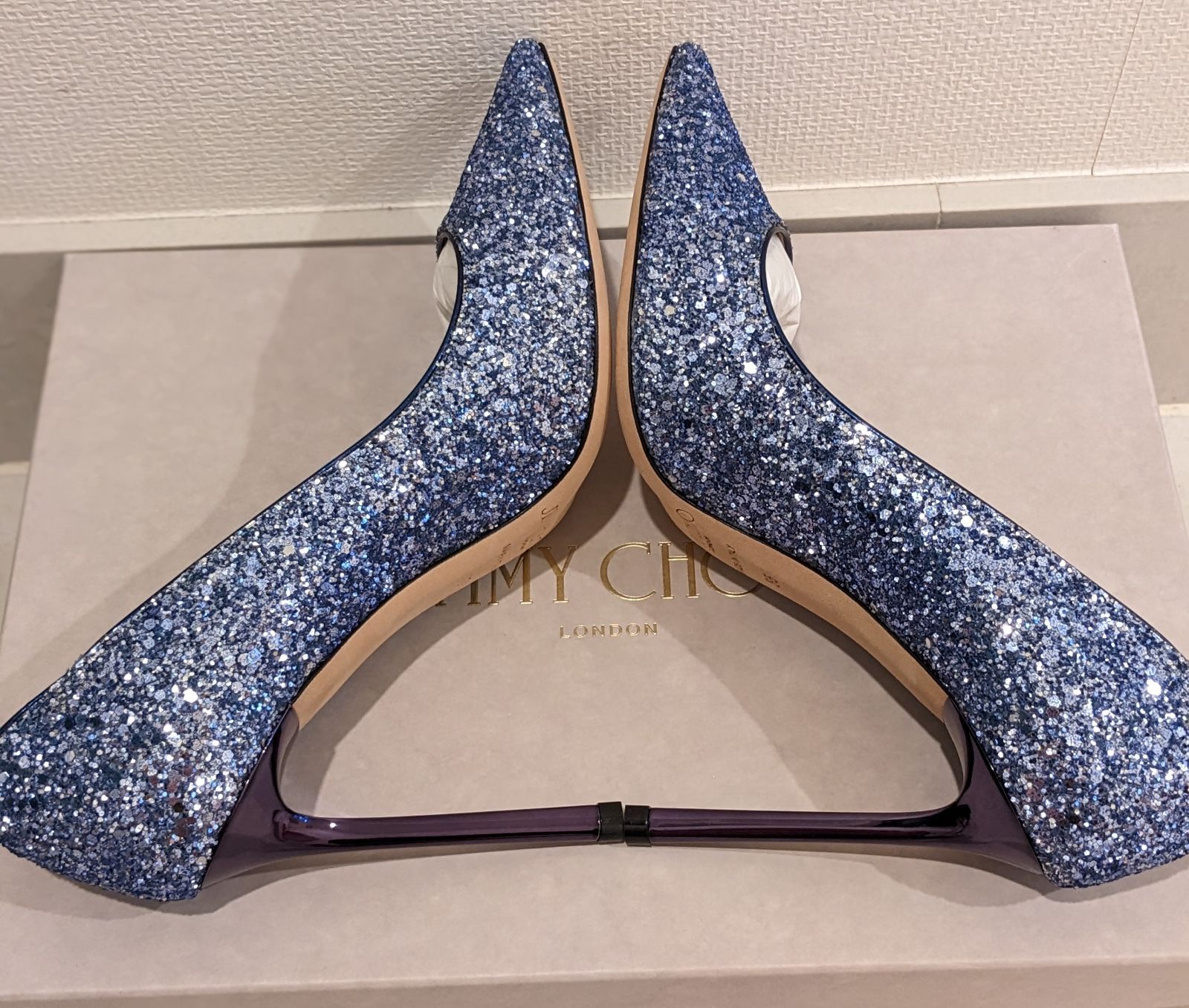 【新品未使用品】JIMMY CHOO★ROMY100　SIZE35　グリッター